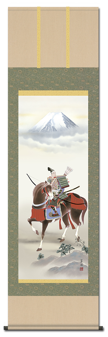 馬上武者 鈴木翠朋 （白翠会） 馬 尺五 日本製 端午の節句 - 掛け軸