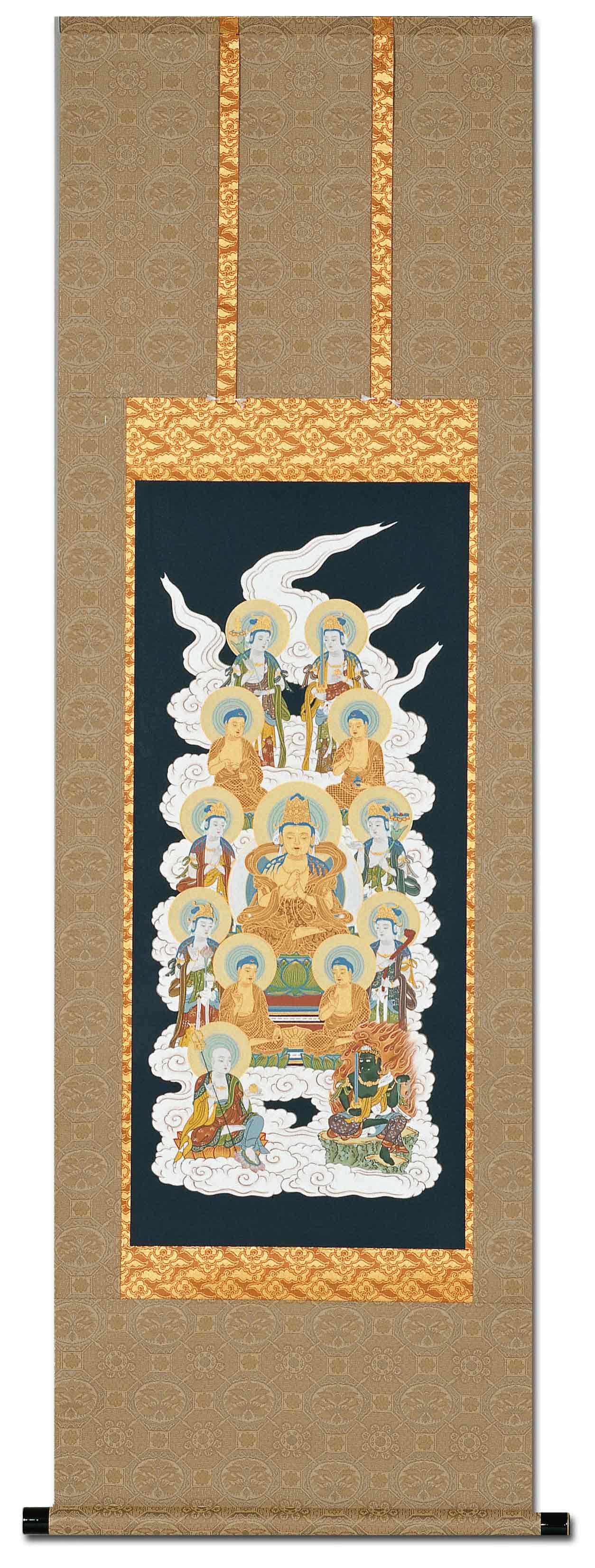 特価】十三仏・大西雲崖 （尺三短） 肉筆！ 十三仏 - 掛け軸（掛軸