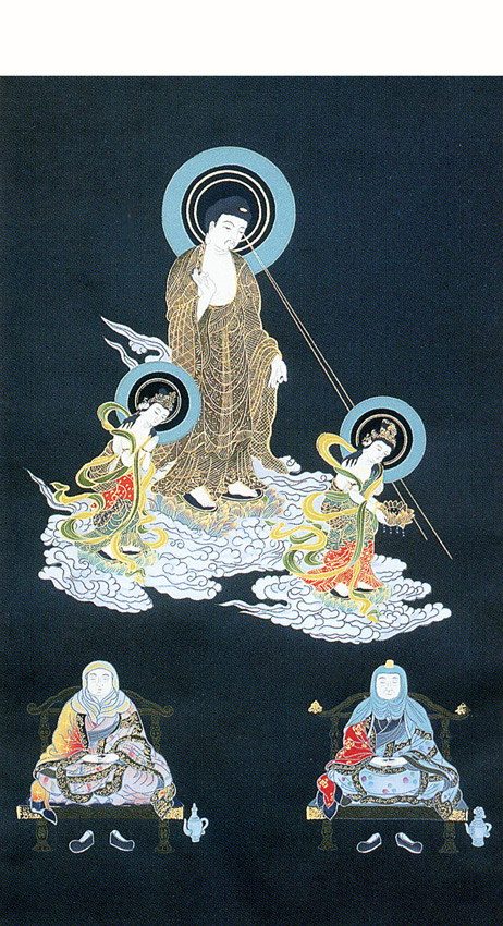 掛軸 天台三尊仏 天台宗 年中掛け 普段掛け 阿弥陀三尊仏 日常掛 仏画 仏間 153_2_expand.jpg