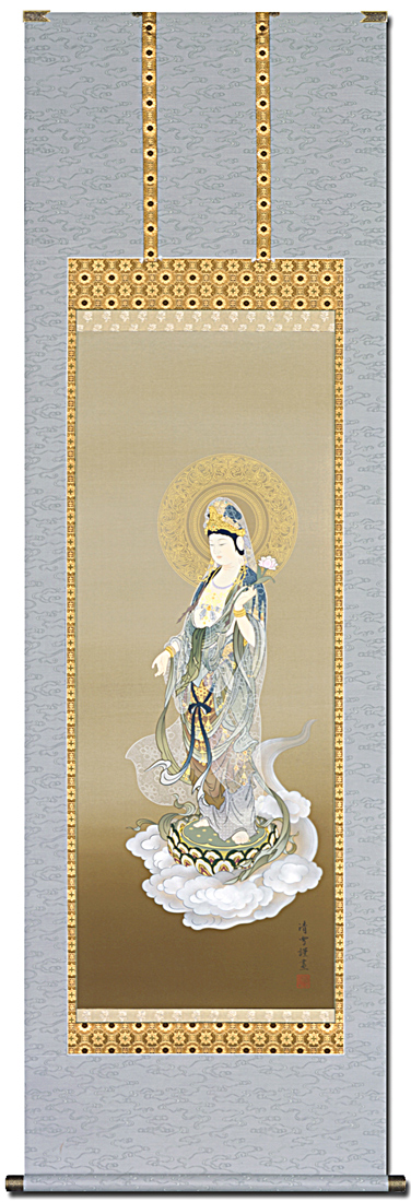 真作/観風/親鸞聖人/観音画賛/人物/大幅/布袋屋掛軸HK-78 真作/観風/親鸞聖人/観音画賛/人物/大幅/布袋屋掛軸HK-78 - メルカリ