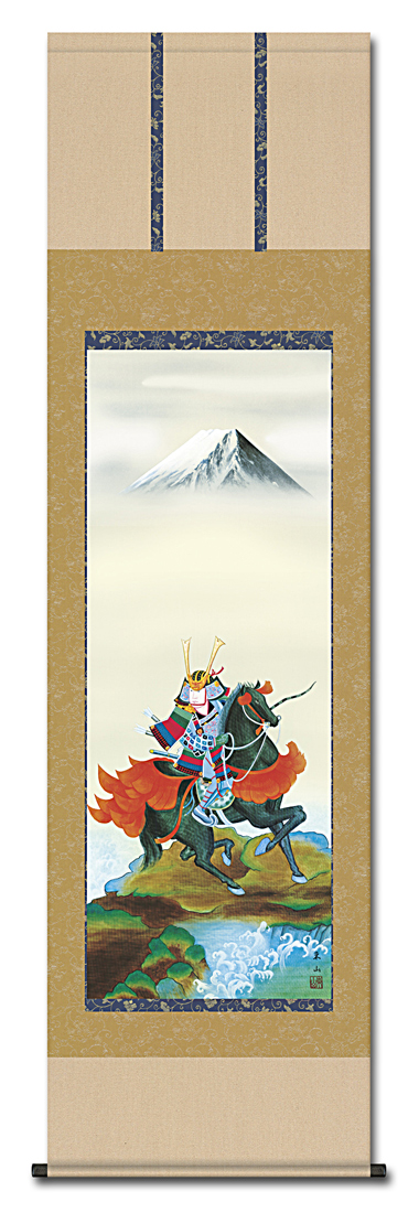 富峰武者 榎本東山 （竹翠会）尺五 日本製 端午の節句 - 掛け軸（掛軸