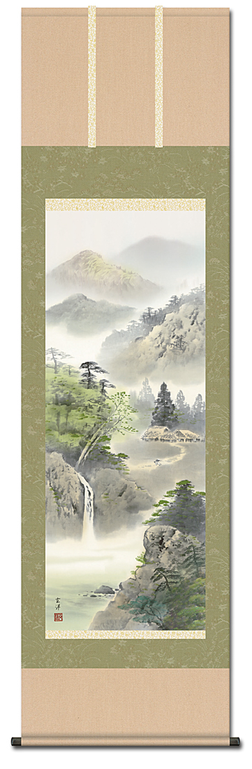 四季山水（夏） 薫風蒼水 近藤玄洋 （幸洋会） 【尺三】！ 山水画