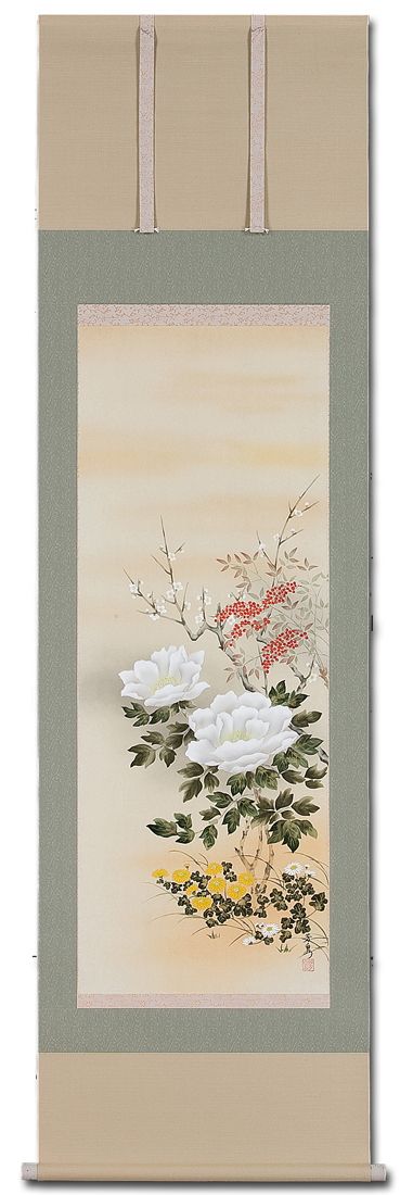 Yahoo!オークション -「掛け軸 秋草」(絵画) (美術品)の落札相場・落札価格