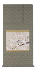 桜に小鳥 川島正行 尺八横！ 春 - 掛け軸（掛軸）販売通販なら