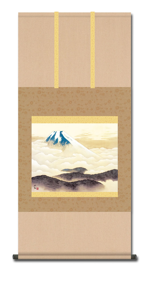 横山大観 霊峰不二 （富士山） 尺五 特別価格 日本製 大観 玉堂 松園