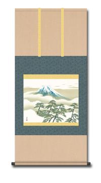 横山大観　松に富士　（富士山）　尺五　特別価格