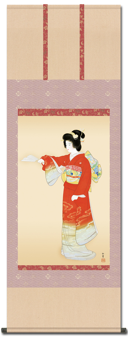 上村松園 序の舞（名画複製画） 尺五 特別価格 日本製 大観 玉堂 松園 