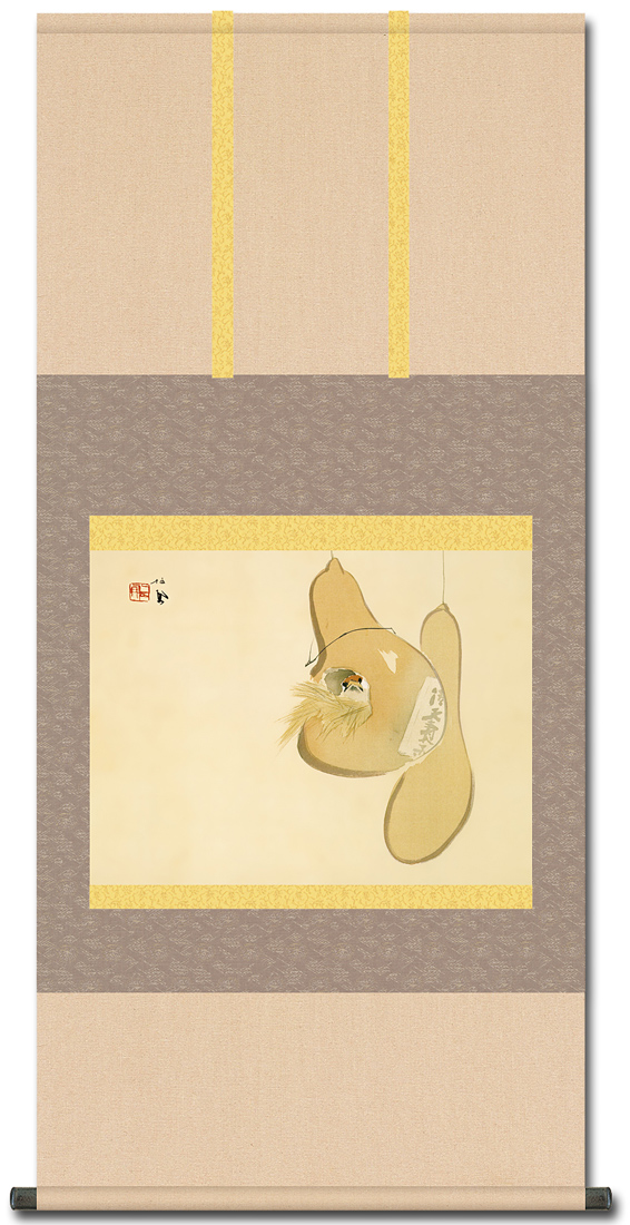 複製画】掛軸 竹内栖鳳『川辺 風景図』紙本 無地箱付 掛け軸 a120810の通販｜ラクマ