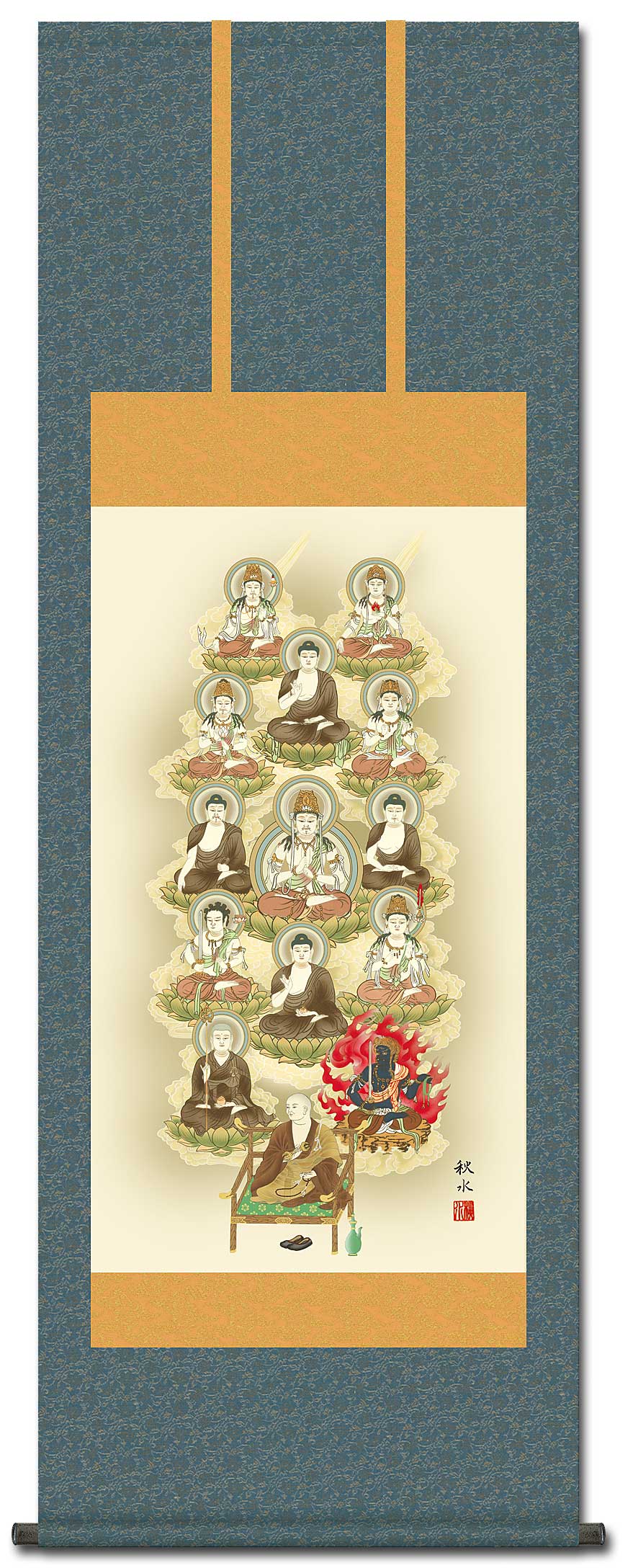 真言十三仏 浮田秋水 （五尺丈飾り） 日本製 真言十三仏