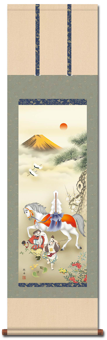 金峰開運馬 長江桂舟 尺三 【うま・馬・午・干支 】！ 開運画特集